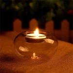 Crystal Glass Candles Hanging Tea Holders Candlestick Wedding Party Dining Home Decor Transparent Candle Stick Romantic Ornament 3