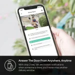Smart Video Doorbell Camera Hardwired with Chime, 2K Resolution, Night Vision, 2-Way Audio, Works with Alexa & Google Home 6