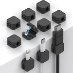 6pcs Magnetic Cable Clips Cable Smooth Adjustable Cord Holder Desktop Cable Clip Management Wire Keeper Cable Organizer Holder