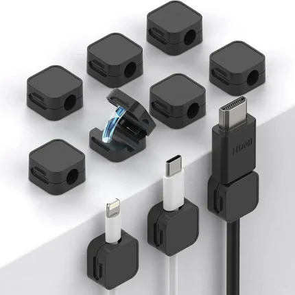 6pcs Magnetic Cable Clips Cable Smooth Adjustable Cord Holder Desktop Cable Clip Management Wire Keeper Cable Organizer Holder