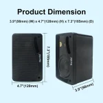 Herdio 3.5'' Passive Outdoor Speakers Wired Waterproof 200W 3 Way Premium Mountable Wall Mount Speakers For Patio Marine Boat 4