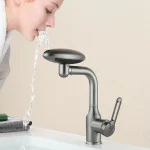 Multi Functional Waterfall Basin Faucet 4 Water Outlet Mode Spray Faucet 360°Rotation,Hot Cold Water Sink Mixer Tap For Bathroom 2