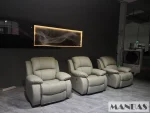 MINGDIBAO Manual / Electric Recliner Sofa Genuine Leather Couch for Livingroom Theater Seat Cinema Recliner Multifunctional Sofa 6