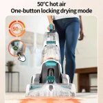 50℃ Floor Scrubber Dryer Machine For Carpet Fabric Sweeping 99% Mite Removal For Hotel Cleaning  Scrubbing Home Appliance 16KPa 5