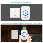 Fuers Wireless Doorbell Waterproof Welcome Chime Home Door Bell Intelligent 32 Songs Smart Alarm With Battery For Store Hotel 3