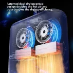 Travel Clothes Dryer 2025 Portable Folding Drying Machine for Home & Dorm — Dual-Core Heating Fast Dry 360° Circulation 3