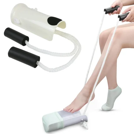 Sock Aid for Seniors with Easy Grip Foam Handles, Dressing Helper for Elderly, Disabled Limited Mobility Putting on Socks Easily