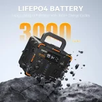 300W Portable Power Station, Solar Generator 259Wh (70,000mAh) LiFePO4 Battery with 65W USB-C PD & Pure Sine Wave, Customized 6