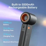 Handheld USB Turbo Fan  Super Strong Airflow Infinite Speed Adjustment Long-Lasting Battery Rechargeable Multipurpose Pocket Fan 2