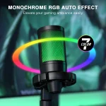 AmpliGame by FIFINE RGB USB Gaming Microphone with Light-touch Mute,Condenser Mic with Tripod for PC,PS4/5,Laptop Streaming-A2 2