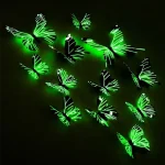New 12Pcs Fashion 3D Luminous Butterfly Creative Wall Sticker For DIY Wall Stickers Modern Wall Art Home Decorations DIY Gift 4