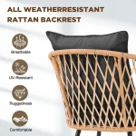5/7/9-Piece All-Weather Rattan Patio Dining Set with 60" Wood Table Top, Removable Cushions & Umbrella Hole - Outdoor Furniture 3