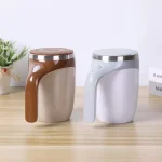 Lazy Coffee Stirring Cup Auto Stirring Cup Magnetic Rotating Electric Milk Cup Mark Cup 304 Stainless Steel 5