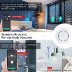 Tuya ZigBee Wireless Push Button Smart Scene Switch Controller Automation Scenario Linkage with Tuya devices Need Zigbee Gateway 4