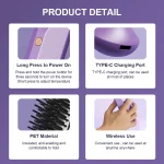 Cordless Electric Hair Brushes Straightener Brush  Heat Comb for Women Travel Portable Dryer and Straightening Brush Styler 5