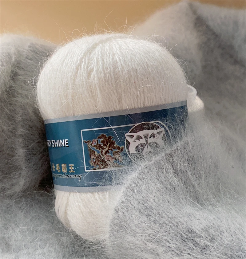Mink Fur Yarn for Yarns for Knitting and Crochet 2-Ply Lace T Shirt Yarn for Hand Knitting Needlework 1 Skein 340 M 50+20g Mink Fur Yarn for Yarns for Knitting and Crochet 2-Ply Lace T Shirt Yarn for Hand Knitting Needlework 1 Skein 340 M 50+20g