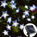LED Solar Star String Lights Outdoor Waterproof Solar Powered Fairy Lights for Patio Garden Yard Porch Christmas Wedding Decor 4