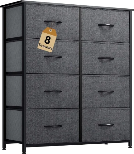 8-Drawer Fabric Dresser for Bedroom, Living Room, or Closet Storage