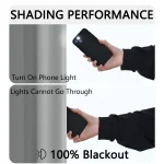 1pc Solid color full shading and sun protection 100% Blackout curtains, bedroom and living room shading curtains 4