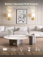 Wiring-Free Rechargeable Battery Powered Wall Tape 4000 Mah Dimmable Detachable Bulb and Remote Control, 15 Colors Wireless Wall Lamp for Bedroom and Living Room Corridor Decoration 2
