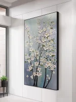 New Handmade Knife Flower Oil Painting Large Size 100% Handpainted Oil Painting On Canvas Wall Art Picture Home Decoration 3