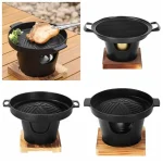 Detachable Japanese Alcohol Stove Korean Portable Non-stick Mini Barbecue Stove Barbecue Grill Camping 4