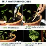 5pcs, Cactus Shape Plant Automatic Watering Device, Plastic Watering Ball Automatic Watering Spike, Cute Shape Decoration, Green 5