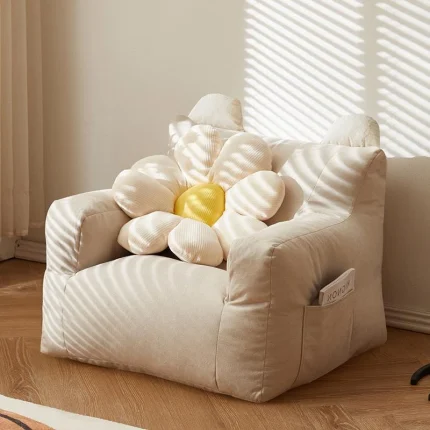 Eco-friendly Nordic Single Sofa Chair Soft Comfortable Backrest Cute Bean Bag Baby Small Sofas for Kids Living Room