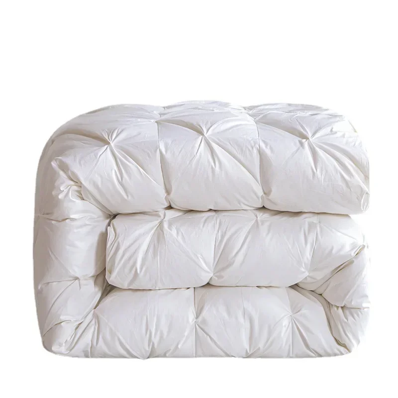 Temperature controlled down quilt, white goose down quilt, single person cotton quilt with thickened core for warmth and comfort Temperature controlled down quilt, white goose down quilt, single person cotton quilt with thickened core for warmth and comfort