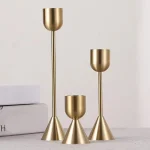 Luxury Golden Color Metal Candle Holders Candlestick Wedding Table Candle Stand New Year Bar Party Candelabra Home Decorations 2