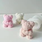 3D Bear Hug Love Silicone Candle Molds Diy Cute Bear Pet Candle Making Supplies Handmade Soap Plaster Resin Mold Home Decor Gift 2