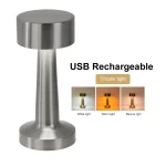 1200mAh Metal Rechargeable Touch Point Lamp Room LED Bedside Decor Table Lamp Restaurant Bar Desktop Mood Lighting Night Lights 5