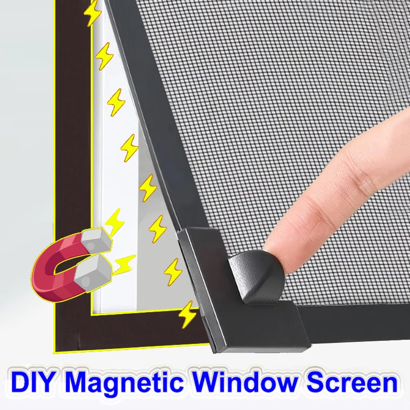 DIY Custom size 2025 Magnetic screen window, mosquito net magnetic curtain, invisible, household magnet self-adhesive window DIY Custom size 2025 Magnetic screen window, mosquito net magnetic curtain, invisible, household magnet self-adhesive window