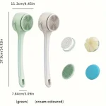 Hot Selling USB Electric Long Handle Silicone Bath Brush Electric Rotating Body Shower Cleaner Brush for Body with 4 Brush Heads 4