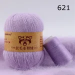 50+20g Extra Soft Plush Mink Hair Yarn Premium Hand Knitting Crochet Thread For Scarf Vest Hat Lady Cloth Winter Fall Warm Yarn 4