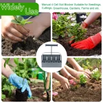 Handheld Seedling 4 Soil Block Maker 2 Inch Soils Blocking Tool Used for Seedling Greenhouse Garden Supplies 5