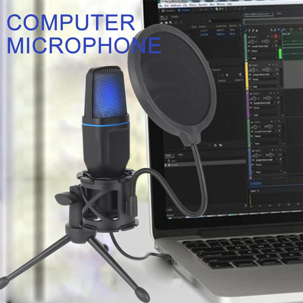 USB Microphone RGB Microfone Condensador Wire Gaming Mic for Podcast Recording Studio Streaming Laptop Desktop PC USB Microphone RGB Microfone Condensador Wire Gaming Mic for Podcast Recording Studio Streaming Laptop Desktop PC