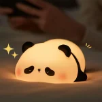 Cute LED Night Light Panda Sheep Rabbit Silicone Nightlights USB Rechargeable For Bedroom Decoration Kids Birthday Gift 4
