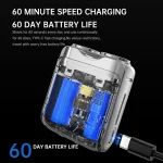 Mini Electric Smart Shaver Household Car Shaver Digital Display Dual Blade Rechargeable Shaver Powerful Beard Trimmer Tool 4