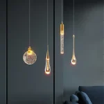 Modern Bubble Crystal Pendant Lights Indoor Hanging Lamp For Dining Room Bedroom Shop Bar Cafe Drop Pendant Lamp Home Decoration 5