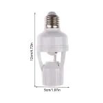 AC85-265V Socket Converter with 360 Degrees PIR Human Induction Motion Sensor LED E27 Lamp Base Intelligent Adjustable Switch 6