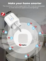 Tuya Zigbee Smart Plug 20A EU Smart Socket With Power Monitoring Timing Function Voice Control Via Alexa Google Home Yandex 5