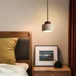 Vintage Japanese Style Wooden Pendant Lamp Chandelier for Bedroom Bedside Retro Bar Restaurant Lighting Fixture 5