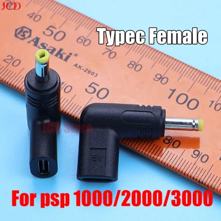2025 NEW For PSP1000/2000/3000 USB C Charger Adapter Converter Type C To  Game DC Jack Plug to USB C Charging Adapter
