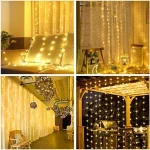 3M LED Curtain String Lights Fairy Decoration USB Holiday Garland Lamp 8 Mode For Home Garden Christmas Party New Year Wedding 4