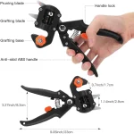 Grafting Pruner Scissor Garden Tool Professional Branch Cutter Secateur Pruning Plant Fruit Tree Scissor Chopper Vaccination Cut 2
