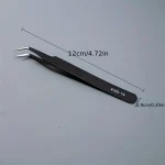 Stainless Steel Curved Straight Eyebrow False Eyelash Tweezers Nail Art Extension Makeup Tool Eeyelashes Tweezers 5