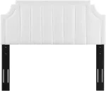 Alyona Channel Tufted Performance Velvet Full/Queen Headboard In White,customizable 4