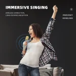 2.4G Wireless Microphone UHF Fixed Frequency 2 Channels Handheld Mic Micphone For Party Karaoke Professional Church Show Meeting 5