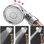 Functions High Pressure SPA Shower Head Water Saving Handheld Rainfall Bathroom Accessory Anion Filter Shower for Bathroom Decor 2